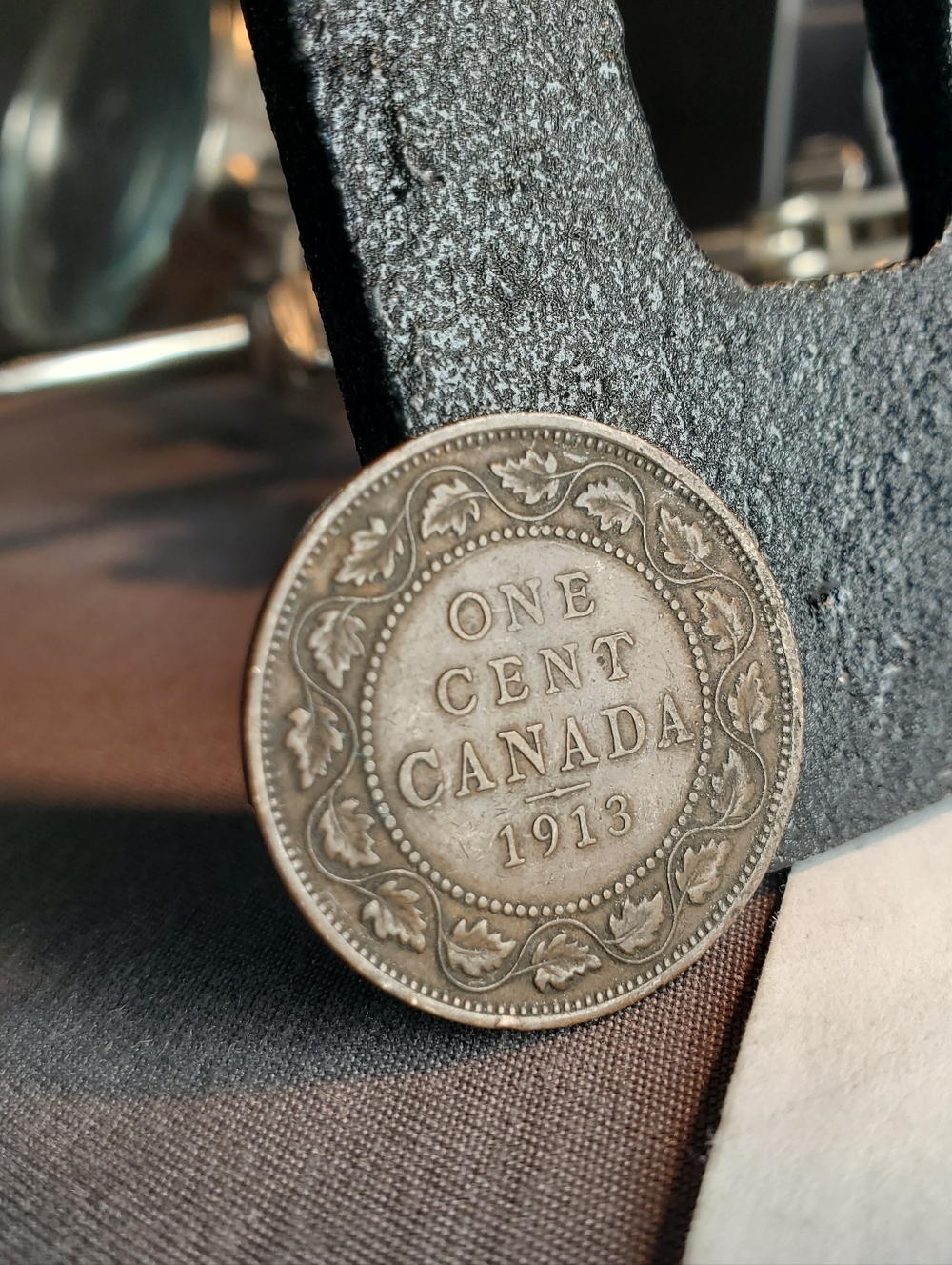 Circulated damaged edge 1913 Canada Cent KM# 21